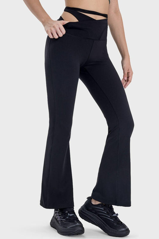 Tied Mid-Rise Waist Active Pants - 808Lush