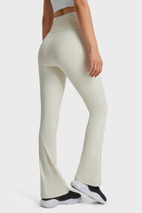 Elastic Waist Flare Yoga Pants - 808Lush