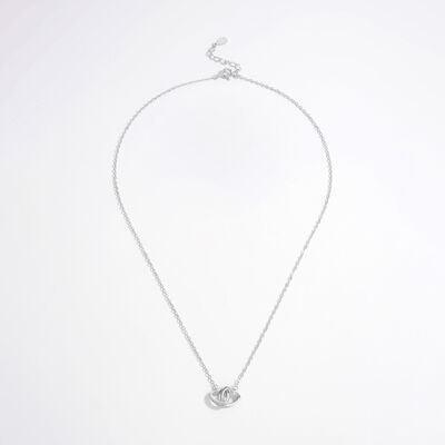 925 Sterling Silver Inlaid Zircon Heart Necklace - 808Lush