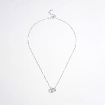 925 Sterling Silver Inlaid Zircon Heart Necklace - 808Lush