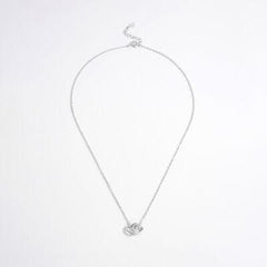 925 Sterling Silver Inlaid Zircon Heart Necklace - 808Lush