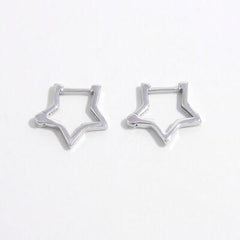 925 Sterling Silver Inlaid Zircon Star Earrings - 808Lush