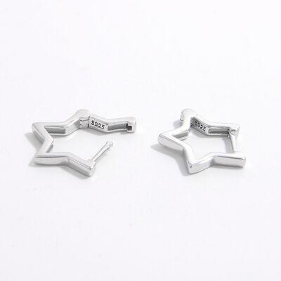 925 Sterling Silver Inlaid Zircon Star Earrings - 808Lush