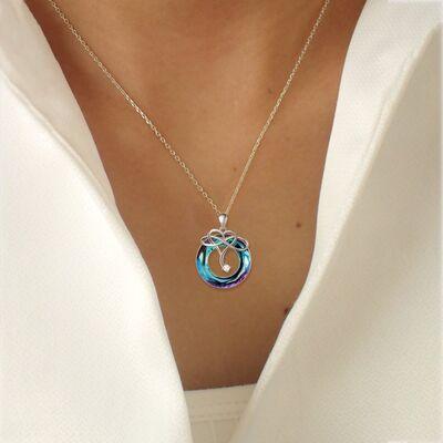 925 Sterling Silver Natural Crystal Pendant Necklace - 808Lush