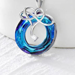 925 Sterling Silver Natural Crystal Pendant Necklace - 808Lush