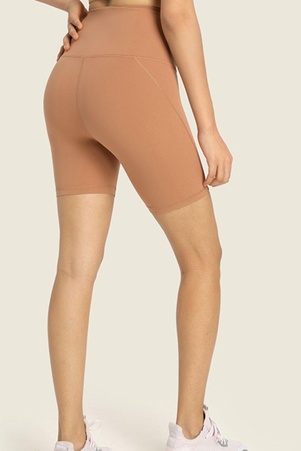 Seamless High-Rise Wide Waistband Biker Shorts - 808Lush