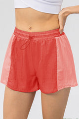 Color Block Drawstring Active Shorts - 808Lush