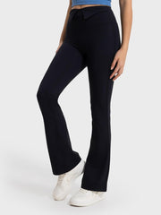 Wide Waistband Bootcut Sport Pants - 808Lush