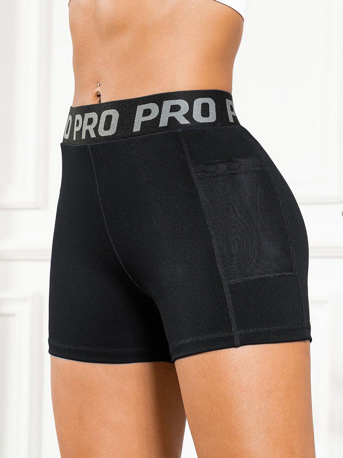 Elastic Waist Active Shorts with Pockets - 808Lush