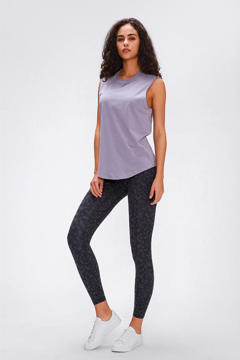 Wide Seamless Band Waist Sports Leggings - 808Lush