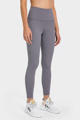 High Waist Ankle-Length Yoga Leggings with Pockets - 808Lush