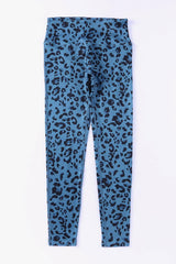 Leopard Print Wide Waistband Leggings - 808Lush