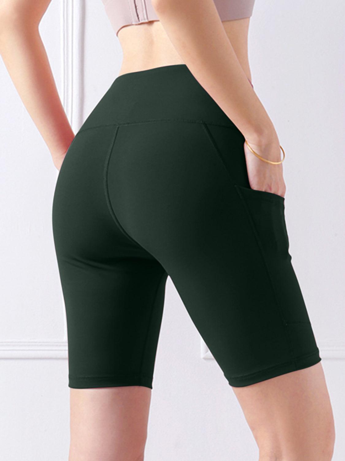 Pocketed High Waist Active Shorts - 808Lush