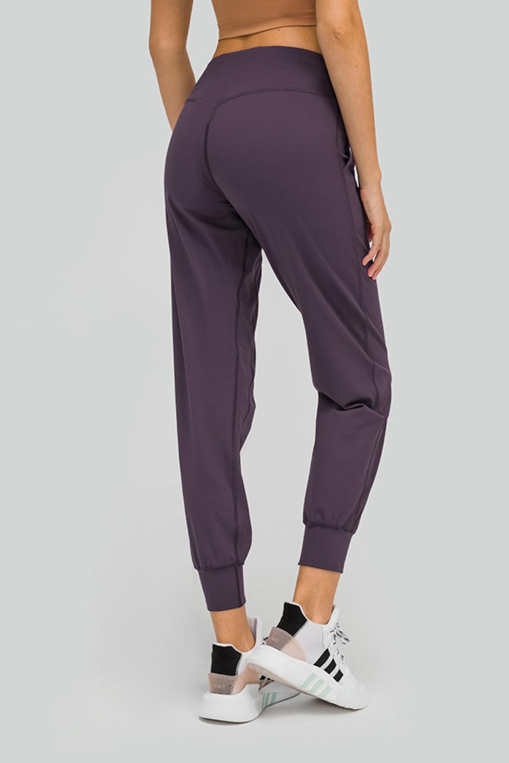 Wide Waistband Slant Pocket Pants - 808Lush