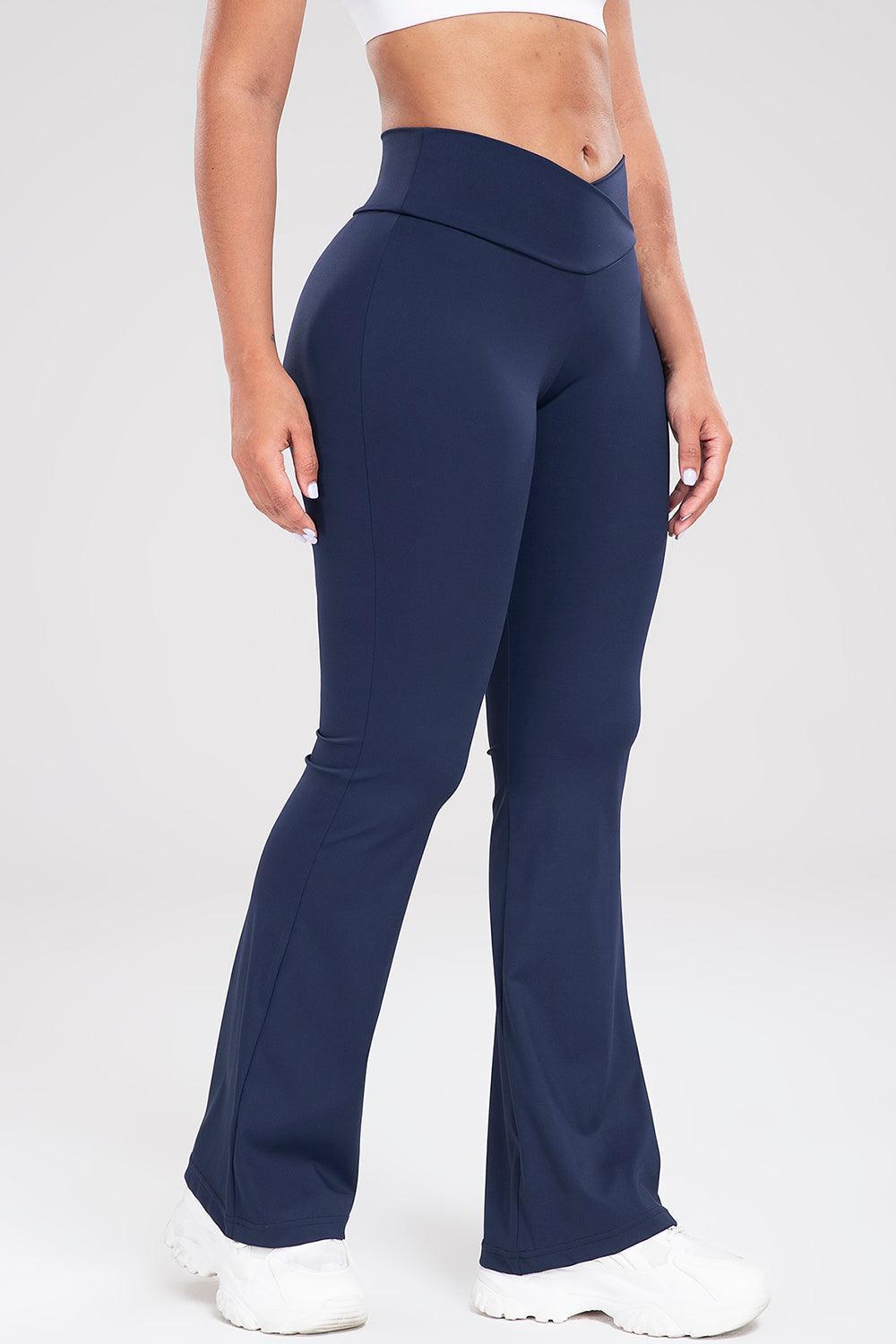 Wide Waistband Bootcut Active Pants - 808Lush