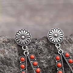 Alloy Beaded Teardrop Earrings - 808Lush