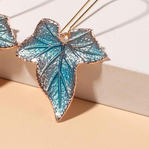 Alloy Leaf Drop Earrings - 808Lush