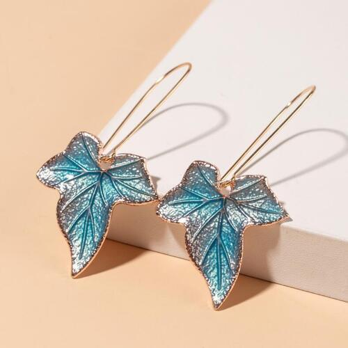 Alloy Leaf Drop Earrings - 808Lush