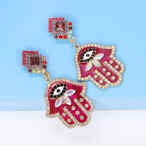 Alloy & Rhinestone Earrings - 808Lush