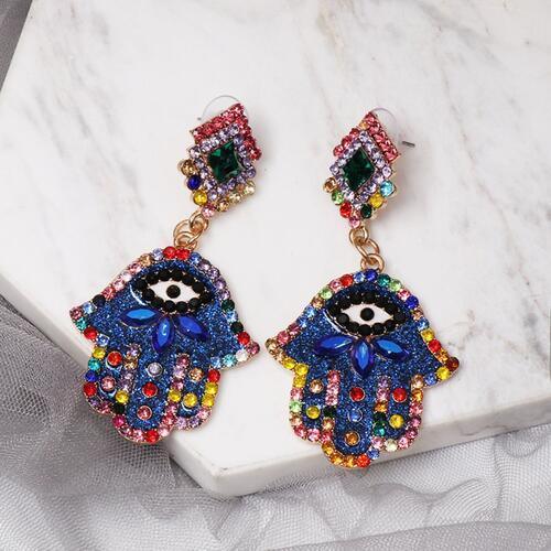 Alloy & Rhinestone Earrings - 808Lush