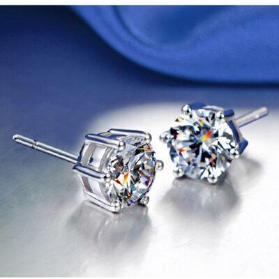 Artificial Gemstone Copper Stud Earrings - 808Lush