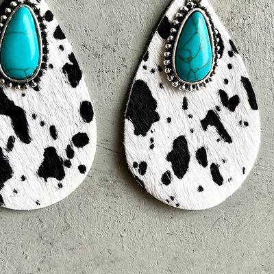 Artificial Turquoise Teardrop Earrings - 808Lush