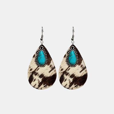 Artificial Turquoise Teardrop Earrings - 808Lush