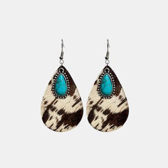 Artificial Turquoise Teardrop Earrings - 808Lush