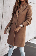 Autumn And Winter Leisure Long Sleeved Tweed Coat - 808Lush