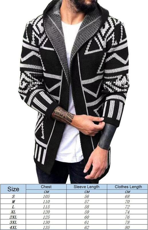 Autumn And Winter Models Cardigan Sweater In The Long Jacquard Knitwear Jacket - 808Lush