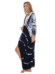 Beach Cover-Up Rayon Tie-Dye Graphic Print Sunscreen Cardigan - 808Lush