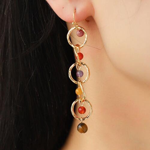 Beaded Alloy Dangle Earrings - 808Lush