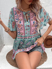 Bohemian printed ethnic style women's temperament shirt women BLOUSE - 808Lush