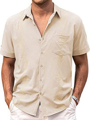 British Thin Shirt Short Sleeve Youth Popular Lapel Men's Shirt - 808Lush