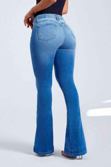 Buttoned Long Jeans - 808Lush