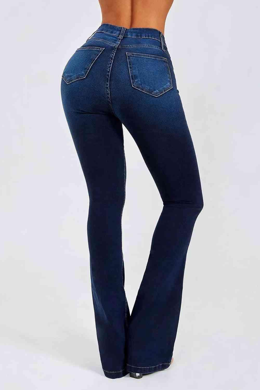 Buttoned Long Jeans - 808Lush