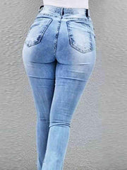 Buttoned Slit Jeans - 808Lush