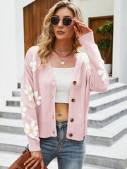 Casual knitted cardigan jacket loose college style sweater cardigan - 808Lush