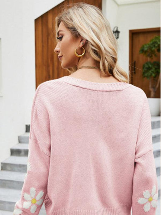 Casual knitted cardigan jacket loose college style sweater cardigan - 808Lush