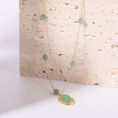 Copper Natural Crystal Pendant Necklace - 808Lush