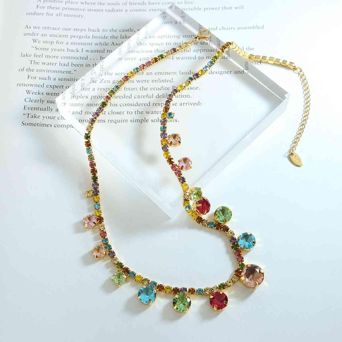 Crystal Copper Chain Necklace - 808Lush