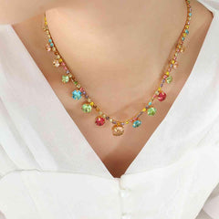 Crystal Copper Chain Necklace - 808Lush