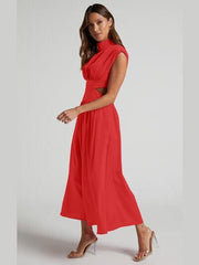 Cutout Mock Neck Sleeveless Dress - 808Lush