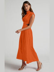 Cutout Mock Neck Sleeveless Dress - 808Lush