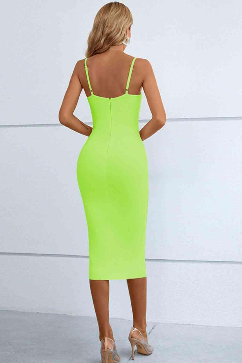 Cutout Spaghetti Strap Bodycon Dress - 808Lush