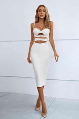 Cutout Spaghetti Strap Bodycon Dress - 808Lush