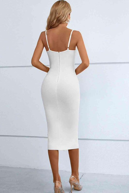 Cutout Spaghetti Strap Bodycon Dress - 808Lush