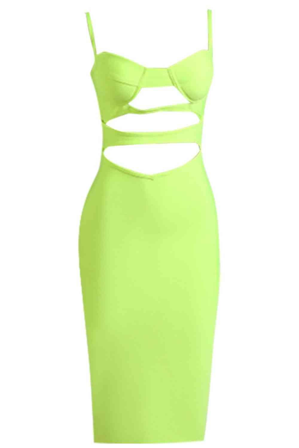 Cutout Spaghetti Strap Bodycon Dress - 808Lush