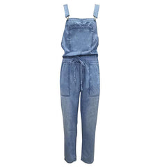 Denim Jumpsuit Loose Fashion Elastic Mid Waist Jumpsuit Women's Pants - 808Lush