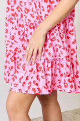 Mini Dress Flounce Sleeve Tiered Dress - 808Lush